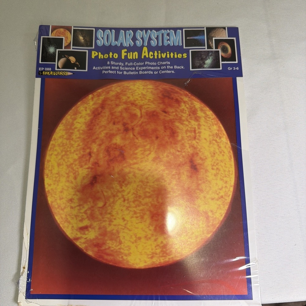 New - EDUpress Solar System Photo Fun Activities Gr 3-6 Sturdy Color Charts